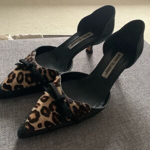 Manolo Blahnik Leopard Print Heels